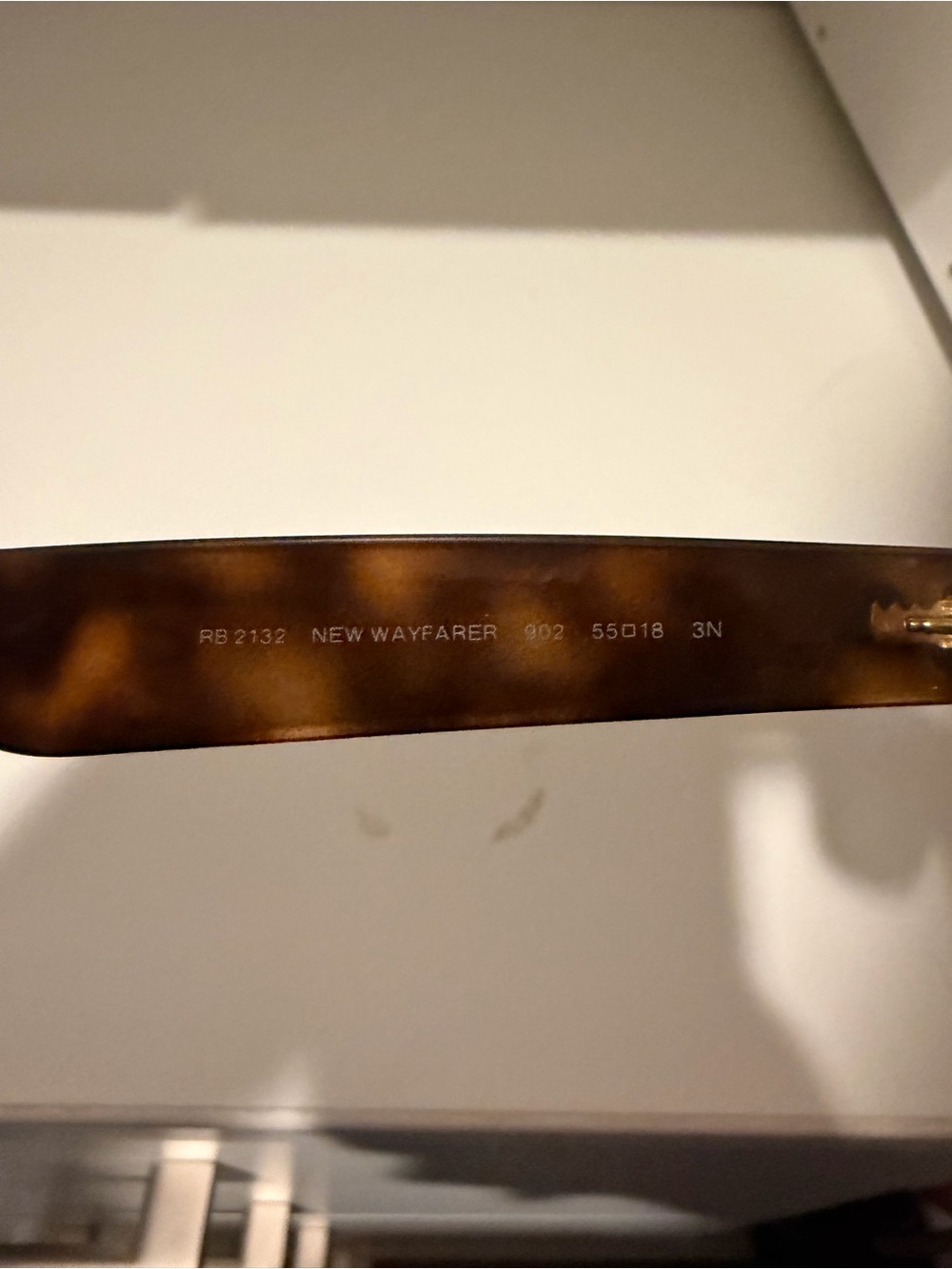 Ray-Ban RB2132 New Wayfarer Sunglasses Tortoise Brown Black - Picture 6 of 6